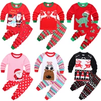 kids christmas pajamas set cute cartoon infant boys girls homewear cotton children clothing sleepwear 1 6 year baby girl clothes