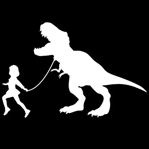 Виниловая наклейка с изображением динозавра T Rex для девочек автомобили