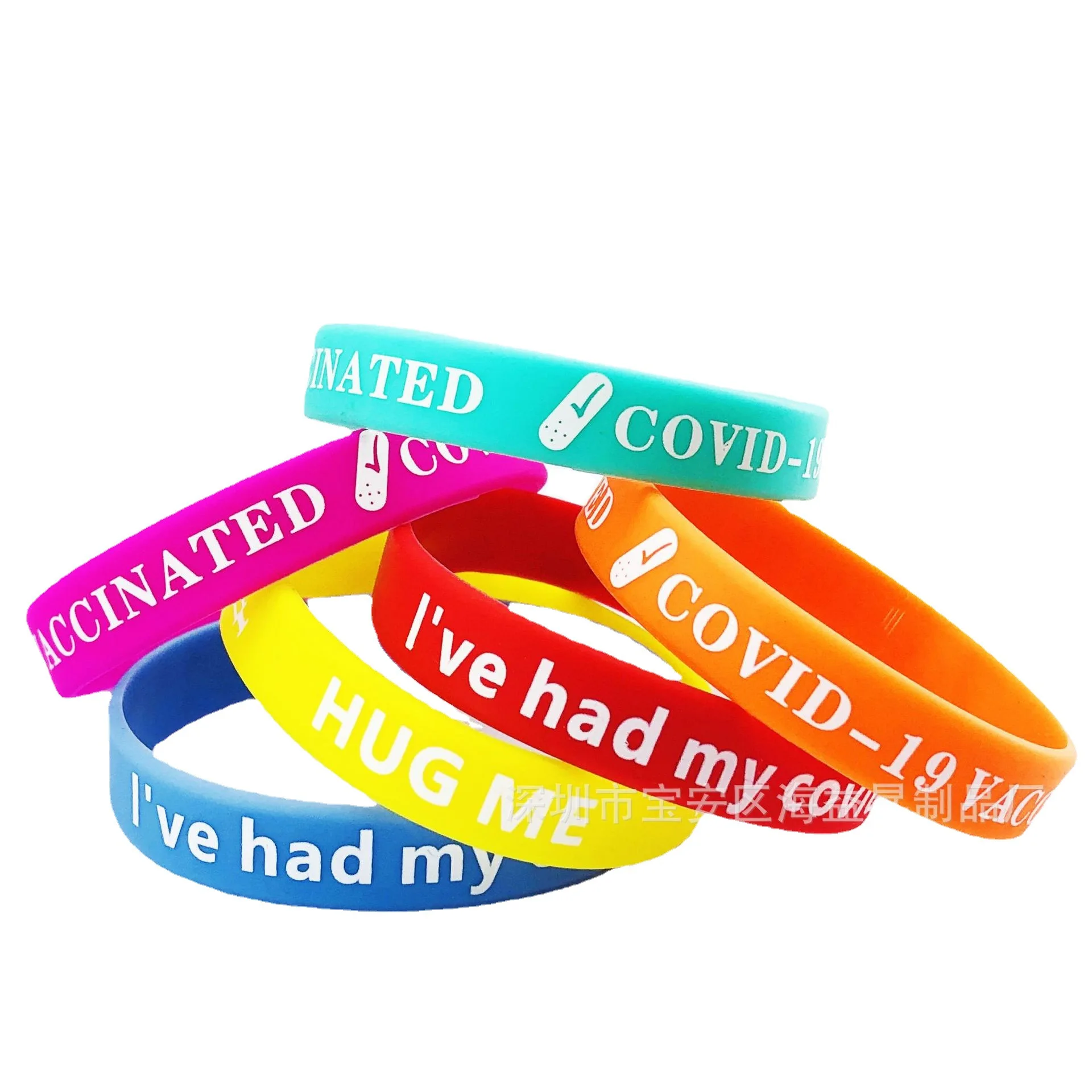 

100 Personalized Wristbands, Text Engraved On Rubber Debossed Colorfilled Silicone Bracelet For Motivation, Events, Gifts