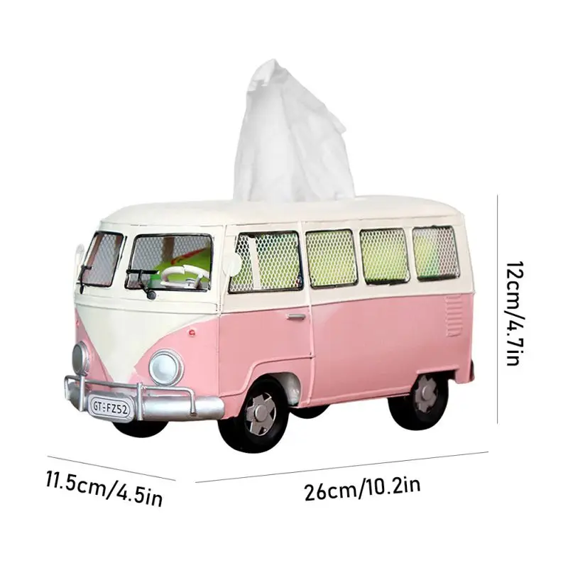 

Retro Tissue Box Cover Napkin Holder Dispenser Decorative Facial Tissue Box Container for Home Office Restaurant Car
