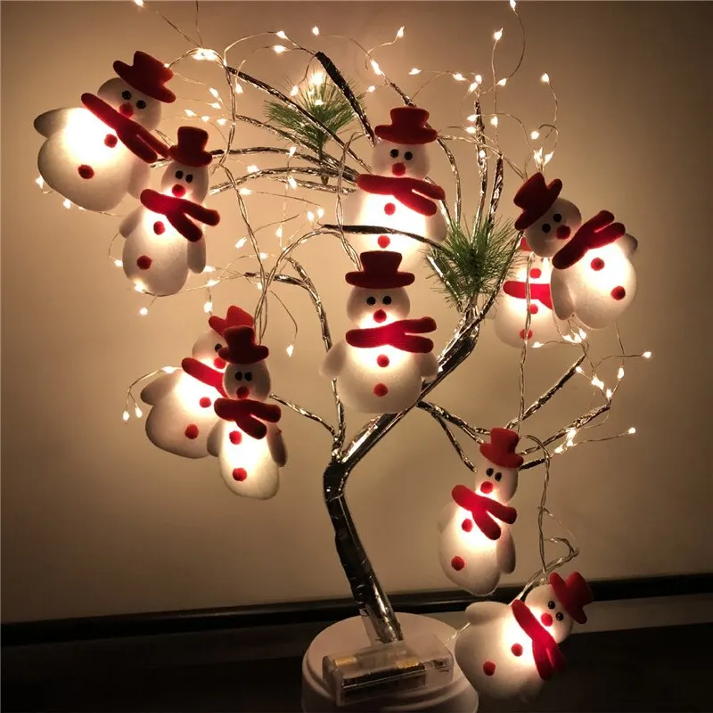 

Рождественская светодиодный ная гирлянда 1,65 м, светящаяся гирлянда s, снеговик, светильник для рождественской елки, украшение, рождественск...