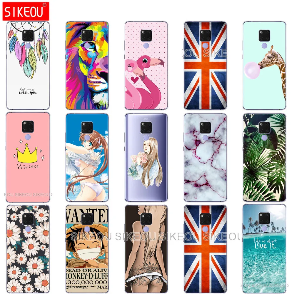 Мягкий силиконовый чехол для Huawei Mate 20 pro Прозрачный новый дизайн телефона X