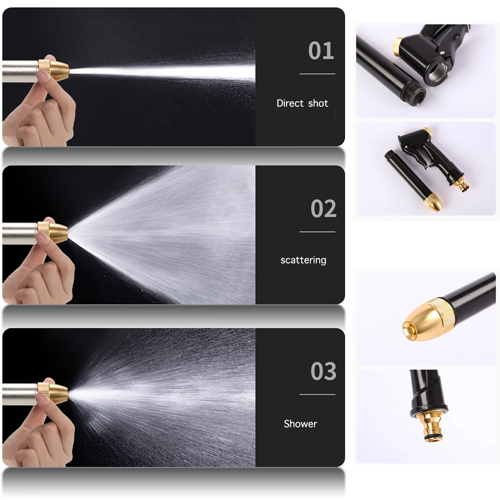 Садовый шланг сопло распылитель Rotaing воды Adjustmen высокого давления. Сверхмощный