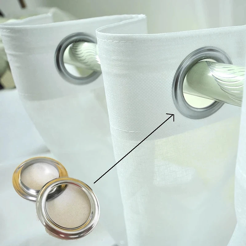 Wholesal Sales Silver Metal Rings For Curtain Grommet Top Room Decor Hanging Eyelets Accessories Assembled Press Ojal 6 | Дом и сад