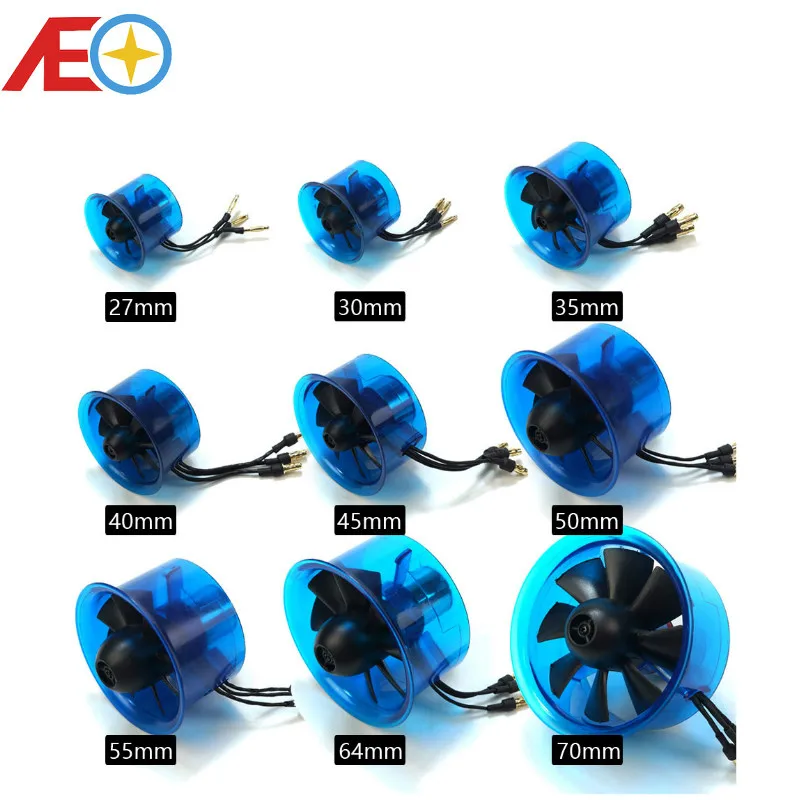 AEORC Patended Product Ducted Fan System EDF для Jet Plane 27 мм/30 мм/35 мм/40 мм/45 мм/50 мм/55 мм/64 мм/70 мм с