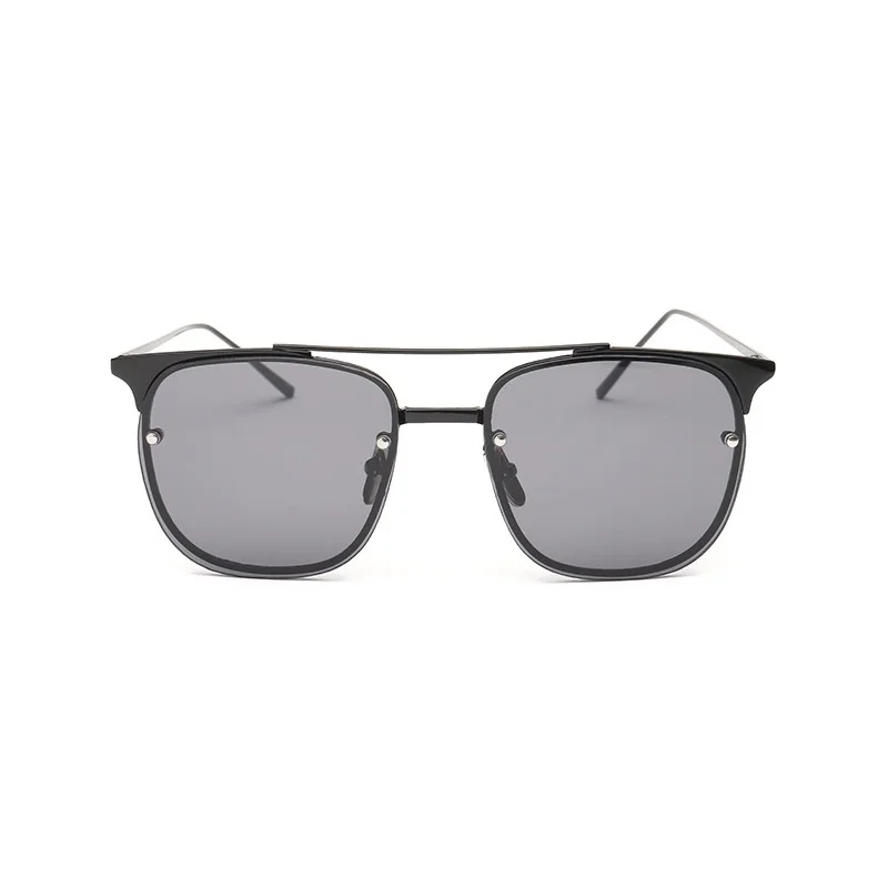 Очки солнцезащитные унисекс в винтажном стиле с полуободковой оправой 2019 |