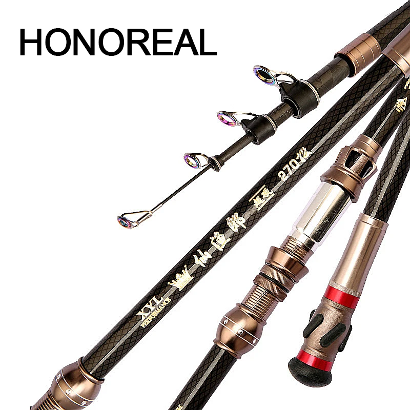 

Телескопическая удочка из углеродного волокна, 2,1-3,6 м, сверхжесткая, прочная, портативная, для путешествий, морской лодки, скалы, удочка