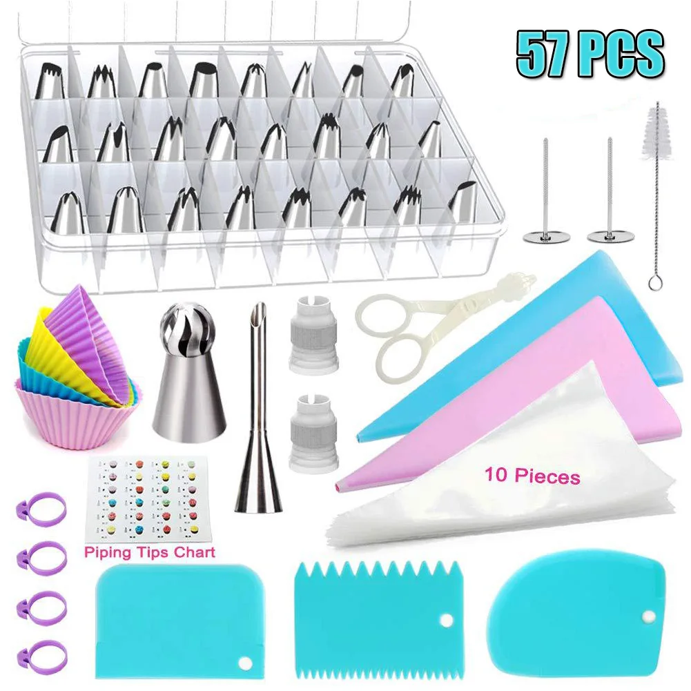 Набор инструментов для украшения торта 57 шт. кондитерские насадки инструменты