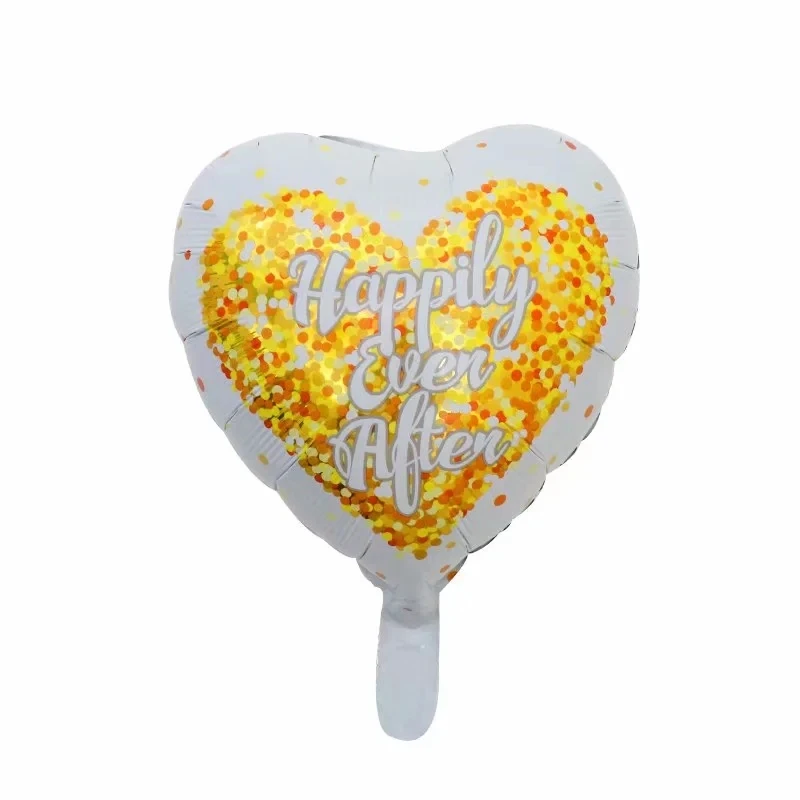 

10pcs 18Inch Heart Shaped Foil Balloons on Your Wedding Day Congratulations Air Globos Valentine's Day Wedding Party Decoration