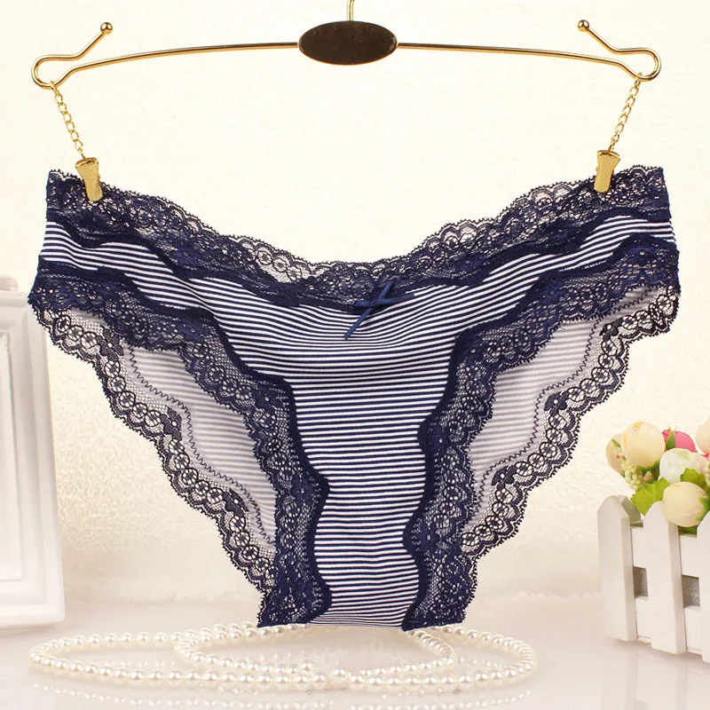 

Factory Direct Sales Sexy Appeal Underwear Women Low-Waisted Traceless Lace Side Ladies Briefs Foreign Trade Wholesale Panties