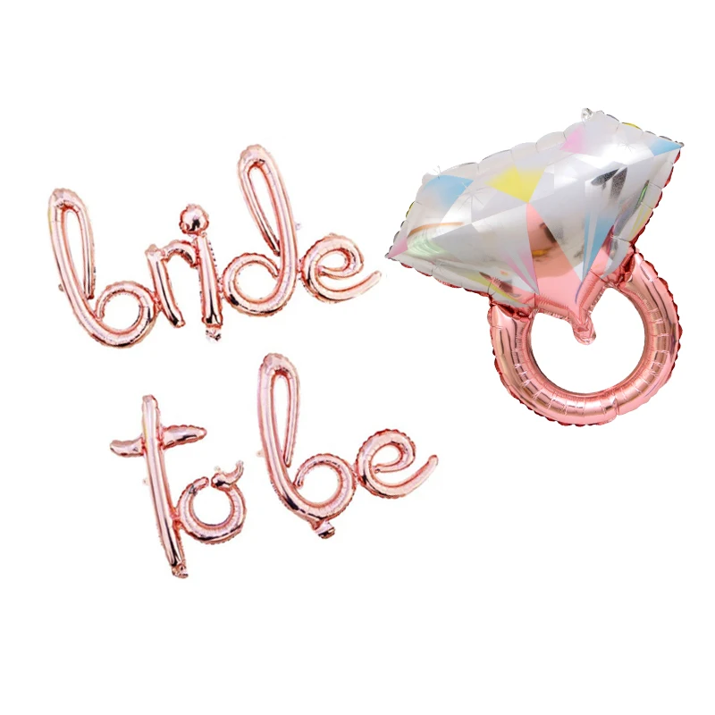 Розовое золото буквы "Bride to be" Фольга шар Свадебные украшения Baby Shower Святого Валентина вечерние невесты Алфавит Balaos Декор поставки - Цвет: as picture