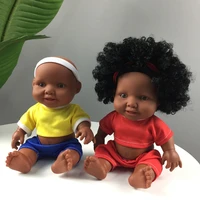 10 inches girl baby african black girl lifelike dolls toys for kids children girls boys body play vinyl dolls newborn baby doll