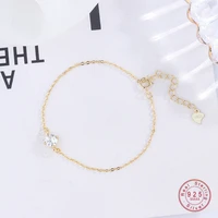 925 sterling silver exquisite simple round crystal bracelet women european classic vintage anniversary gift jewelry