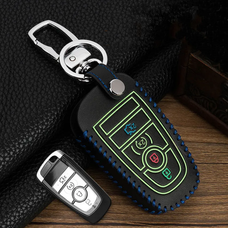 Автомобильный Стайлинг чехол для автомобильного ключа с кольцом Ford Fusion Mondeo Mustang