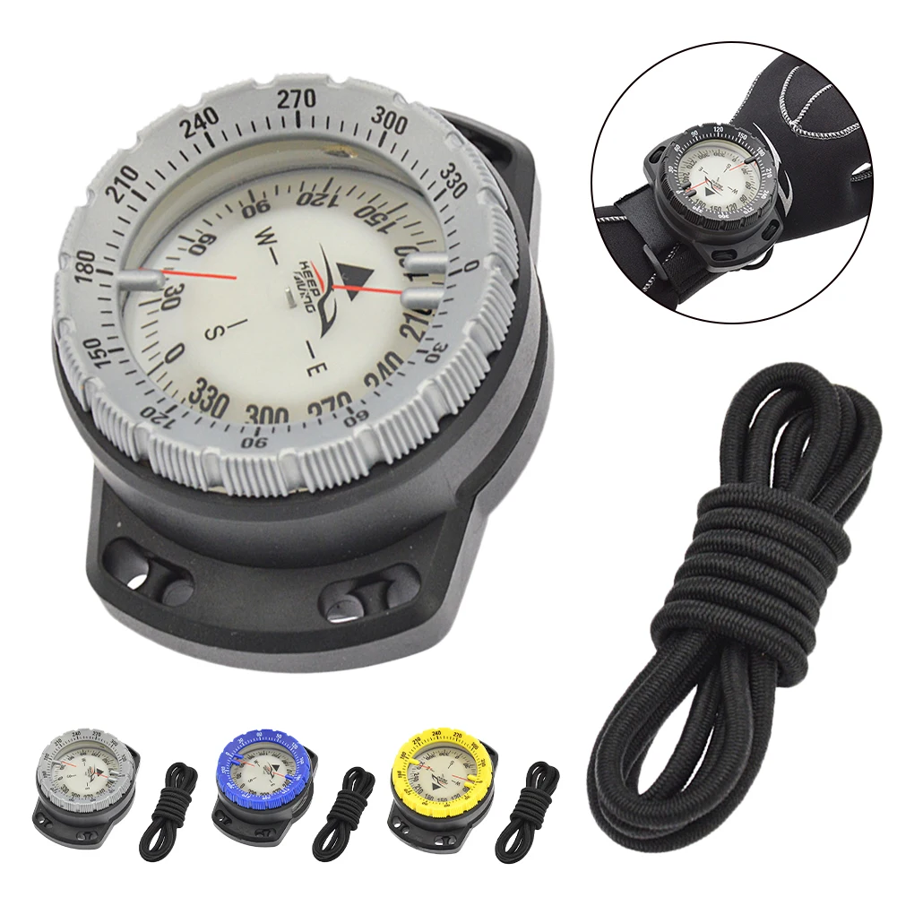 

2021 New 50M Watch Underwater Compass Scuba Diving Navigation Compass Portable Waterproof Luminous Dial with Wrist Strap Compas