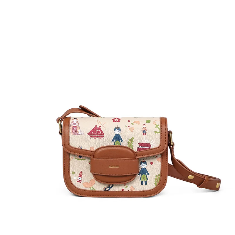 

Saddle Women Small Bags Hot Small Crossbody Shoulder Handbag Fashion Pattened Cow Leather High Quality Commuter Female Cute Girl