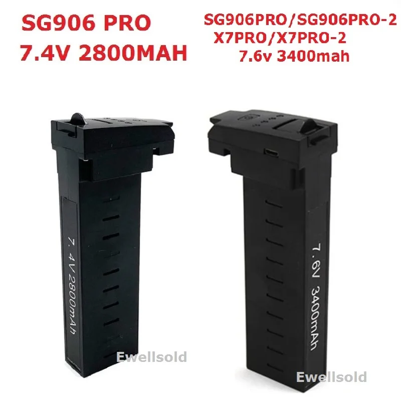 Оригинальный аккумулятор для РУ дрона SG906 Pro/SG906 pro 2/X193/X7PRO/x7PRO 2 7 4 в 2800 мАч 6 В 3400 с