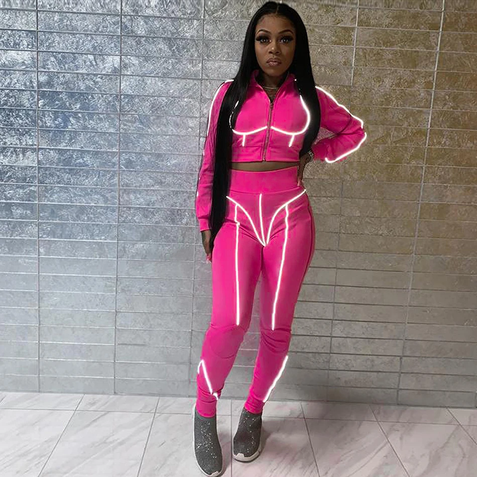 Женский Повседневный комплект для бега спортивный из двух предметов куртка и