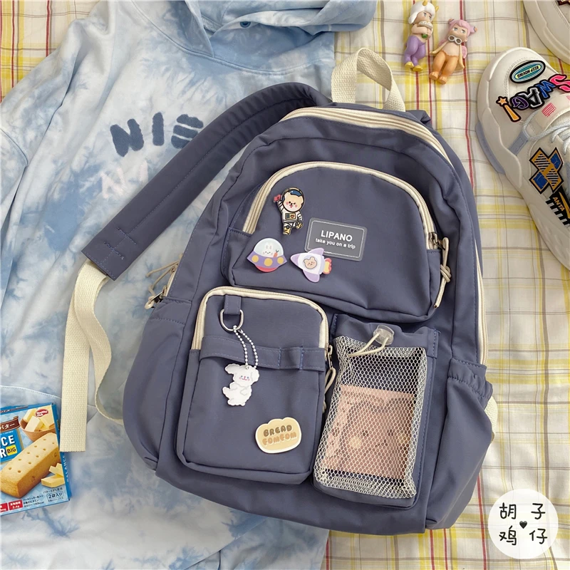 

YJ102 Girl backpack female Japanese Harajuku vintage sense student school bag all-match travel backpack