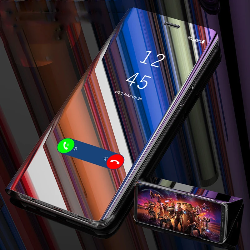 Note 9 зеркальный флип-чехол для samsung Galaxy J3 J7 J5 2017 кожаный 8 5 4 задняя крышка - купить