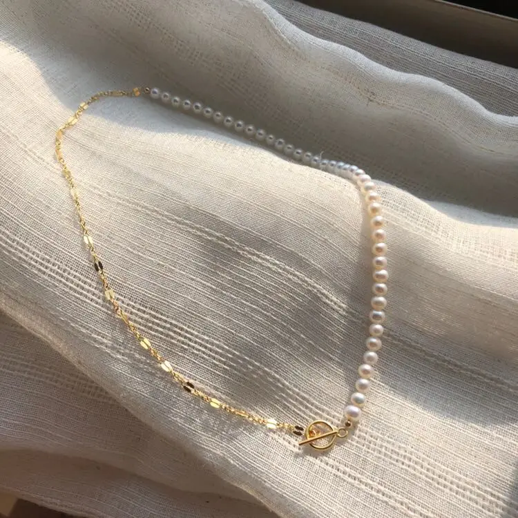Ожерелье-чокер Lii Ji Boho из серебра 925 пробы с пресноводным жемчугом женское