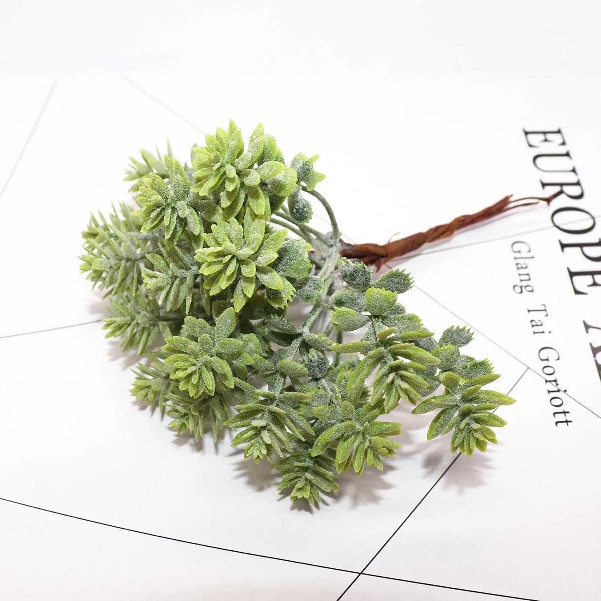 6 шт. искусственные сосновые иголки золотого и серебряного цвета рождественские