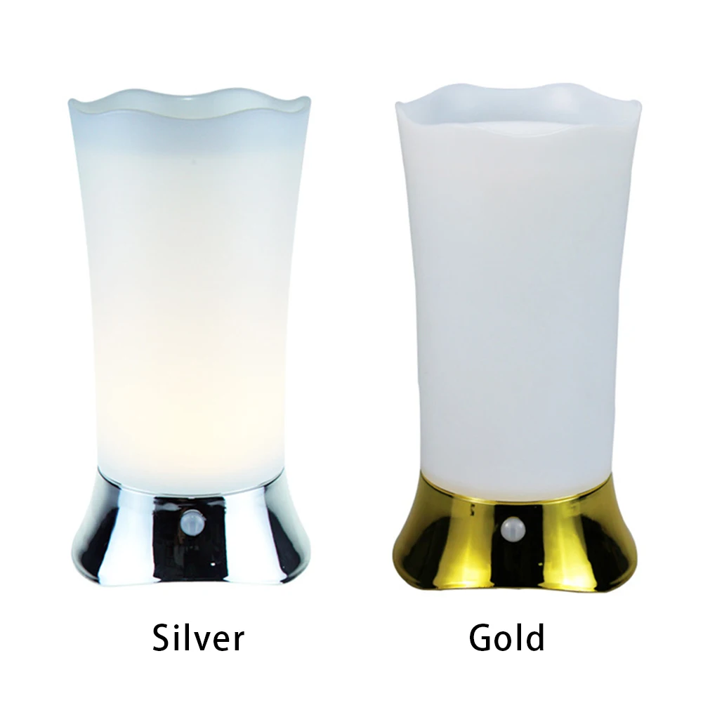 

2pcs Bedside Eye Protection Bedroom Decorative Cordless Night Light Baby Room Led Motion Sensor Table Lamp