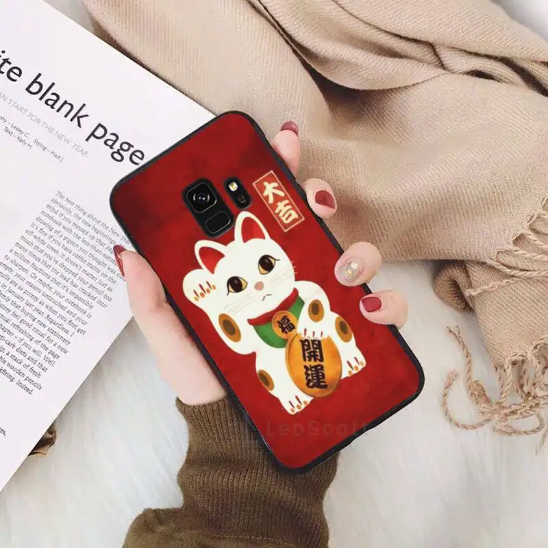 

Beckoning cat japanese style Phone Case For Samsung Galaxy S5 S6 S7 S8 S9 S10 S10e S20 edge plus lite