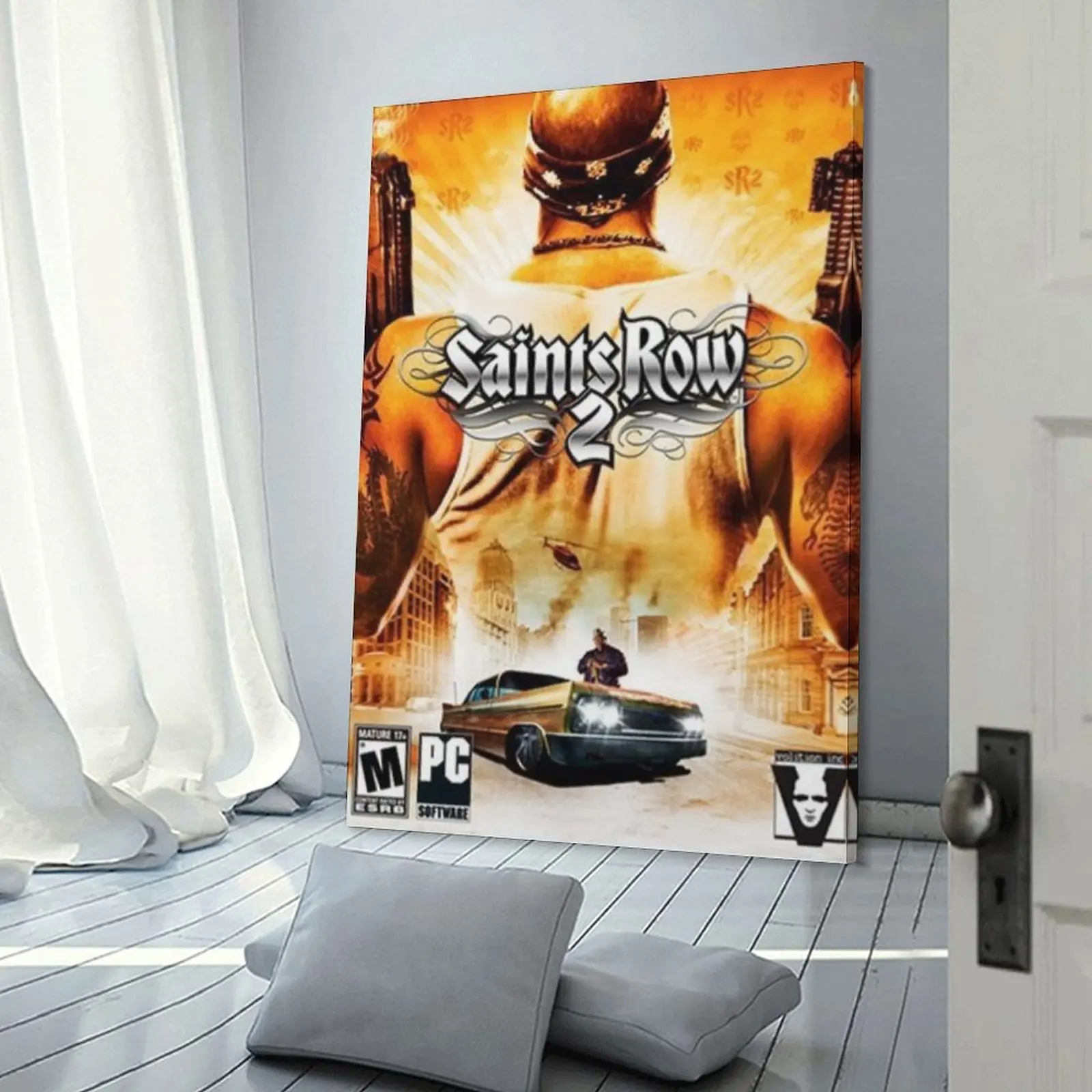 Художественный плакат на холсте Сэйнтс Роу 2 Экшн-игры настенный художественный