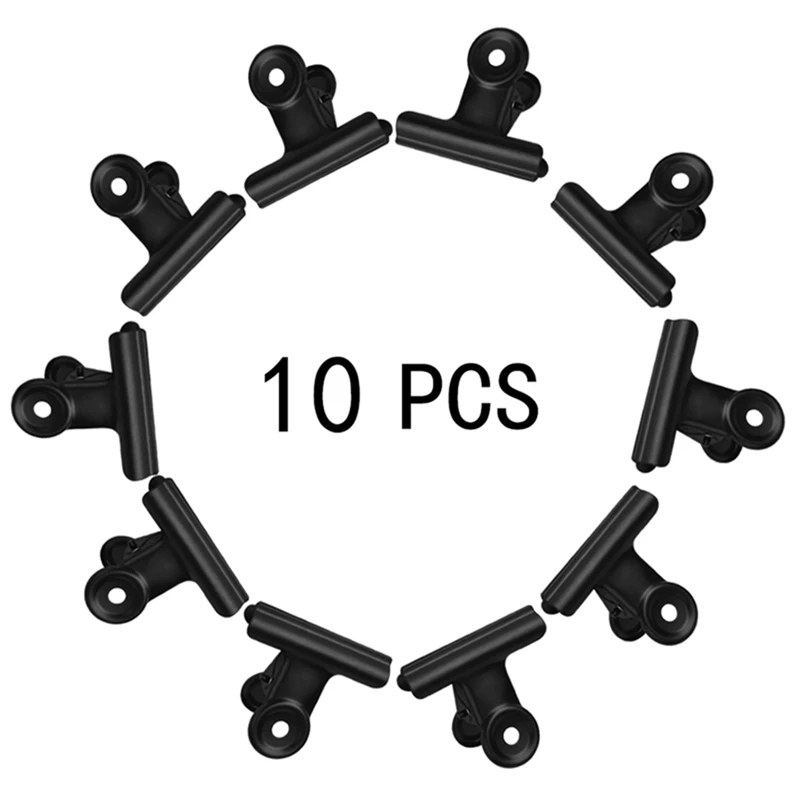 

10Pcs/set Black Metal Clip Household Paper Clip Fixing Small Book Clip Sketching Board Stationery Clip Office Supplies