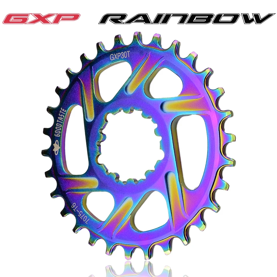 Бесплатный deliv Fahrrad kettenвт радуга 32 34 36 38t Engen Breite Fur GXP XX1 XO CNC AL7075 Kurbel|Шатун и передняя