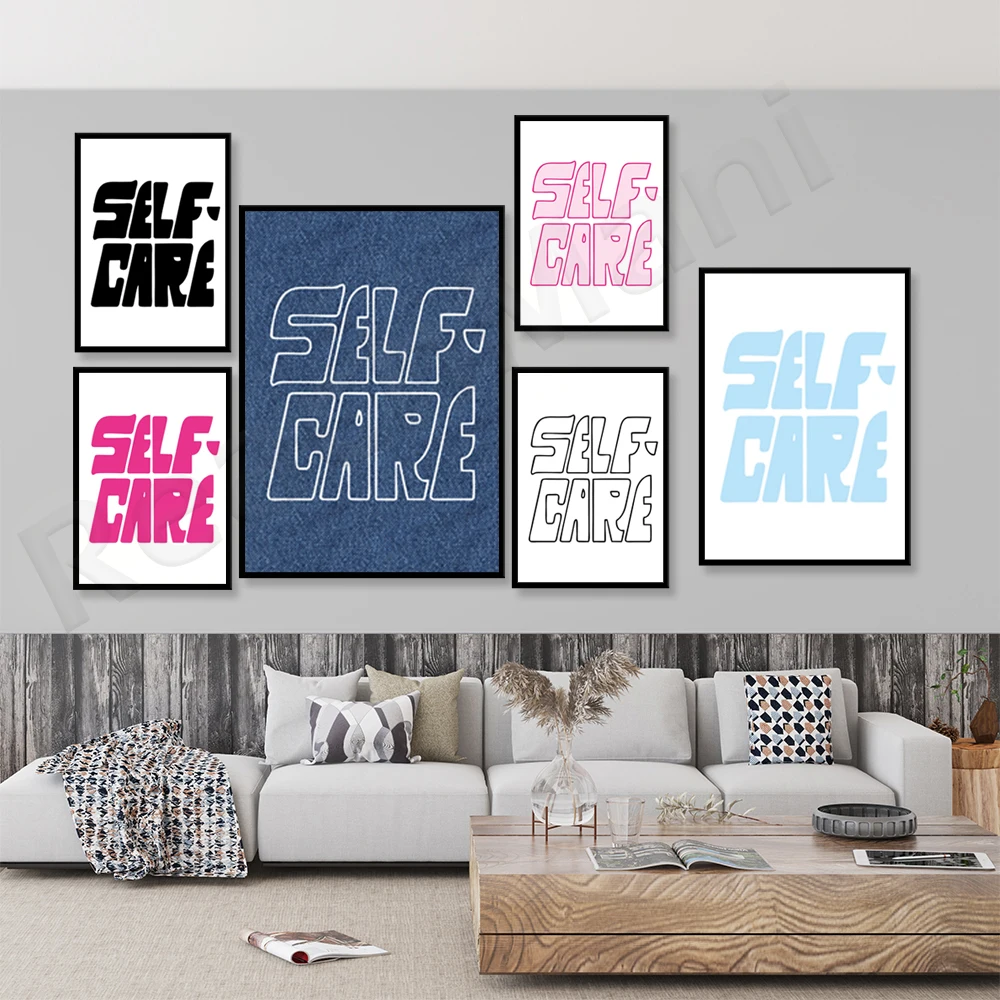 

Self-care routine prints, self-love posters, positive resonance, quote printing, inspirational typography posters, skin care pos