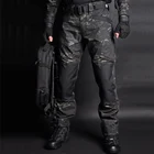 Брюки-карго мужские тактические камуфляжные, Брендовые повседневные боевые штаны в стиле милитари, водоотталкивающие штаны Рипстоп