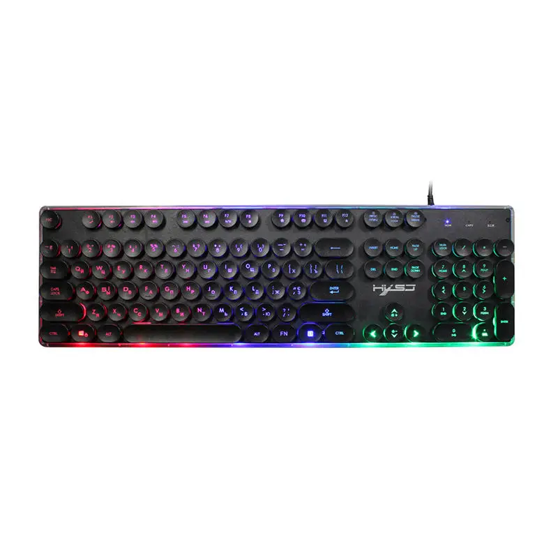 Hxsj V300 игровая русская клавиатура и мышь комбо набор стимпанк ключ крышка дизайн