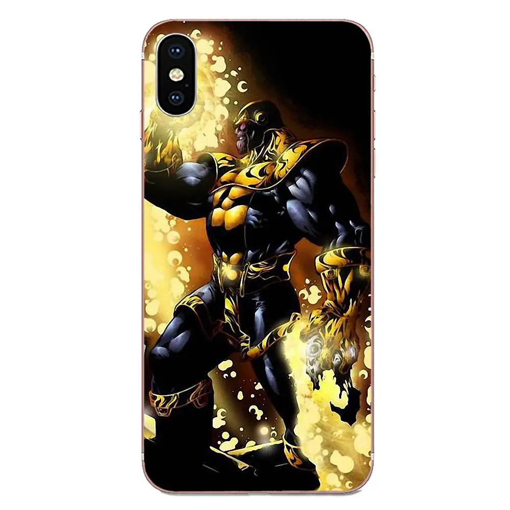 Марвел из Мстителей произведение искусства игрушки танос для samsung Galaxy Note 5 8 9 S3 S4 S5