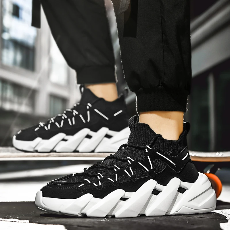 

Summer Men Casual Sneakers Running Sport Shoes Breathable Chunky Plarform Footwear High Quality Outdoor Jogging Walking Shoes 39