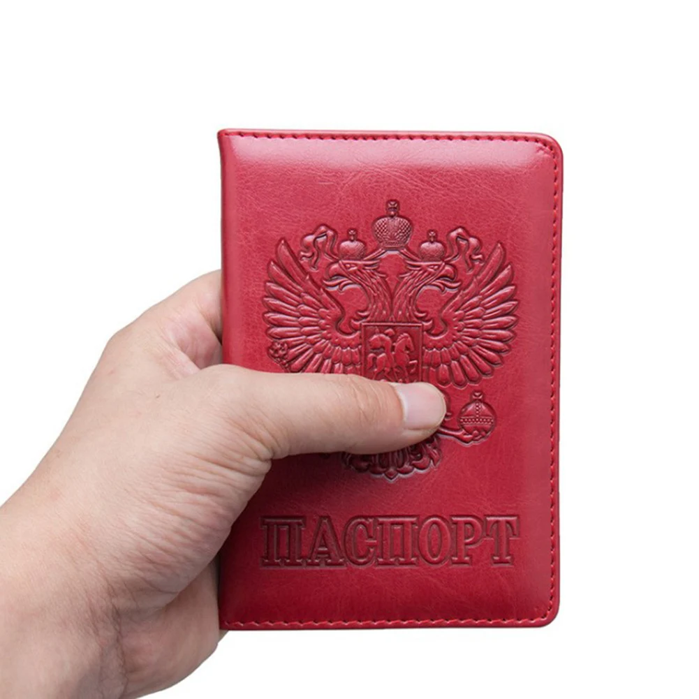

Uisex Credit Card Holder Russian Ticket Passport Cover Bag Cover Folder PU Leather Card Wallet Business Card Holder Case Case