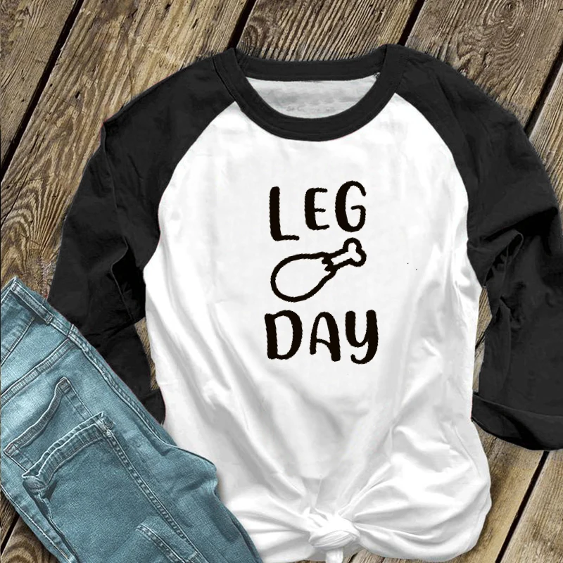 

Thanksgiving Shirt Leg Day Tshirt Women Graphic Tees Thanksgiving 2021 Plus Size Woman AestheticTop Casual Print Graphic T