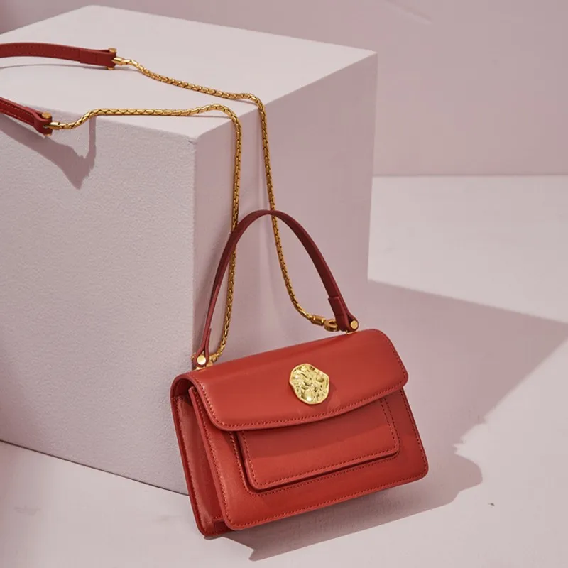 

High Quality Womens New Genuine Leather Armpit Design Shoulder Bag Soft Handle Cowhide Vintage Handbag Fashion Crossbody Bags