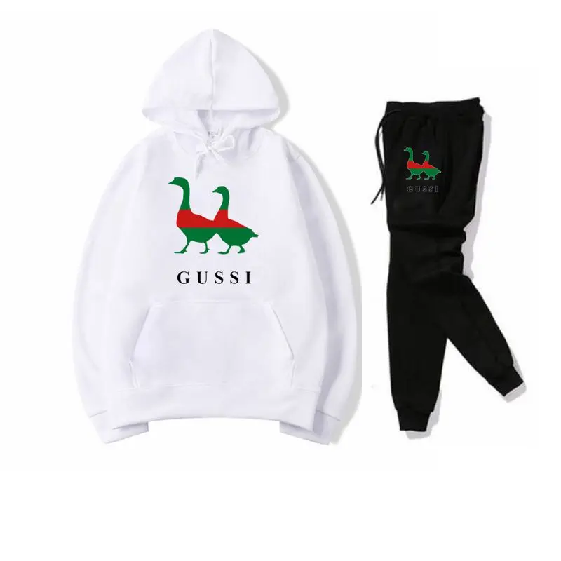 Новые мужские комплекты комплект из двух предметов Толстовка + штаны флис Осень