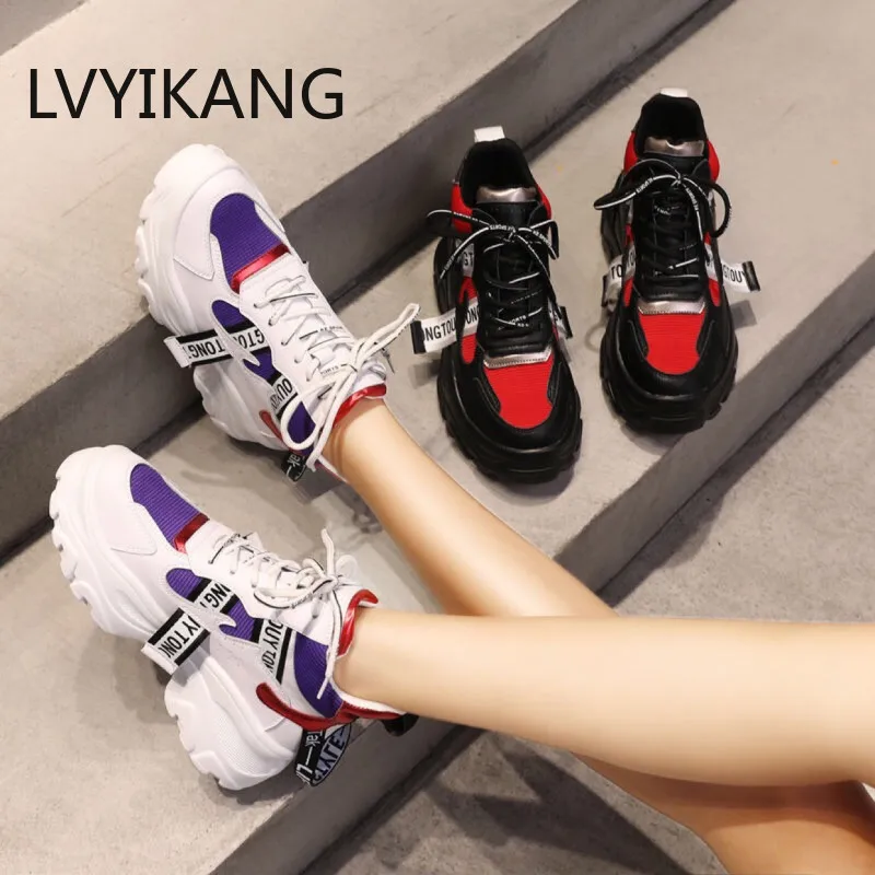 Женские кроссовки LVYIKANG Весенняя женская повседневная обувь разноцветная