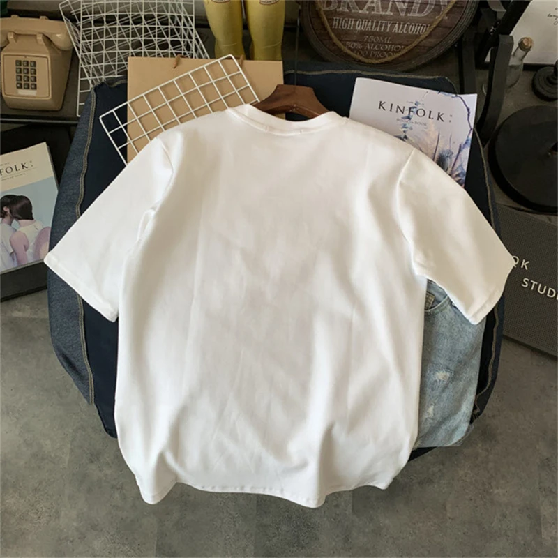 

Women Tshirt Casual Funny T Shirt Loose White Tops O-neck Short Sleeve Plus Size Summer Tee Cute Cartoon Mouse Graphic Tee M-5XL