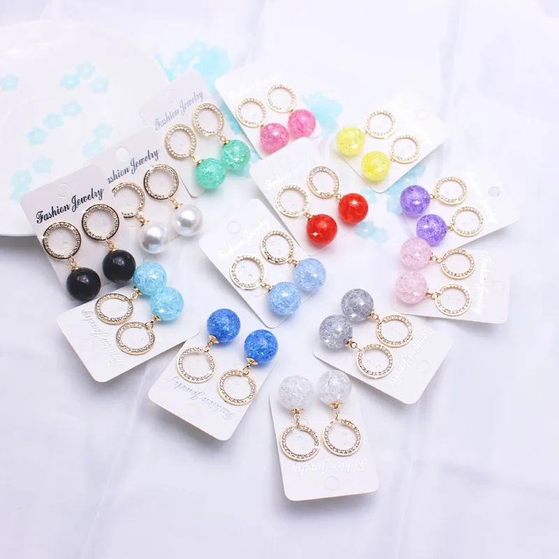 Блестящие боковые новые женские модные брендовые ювелирные изделия акриловые