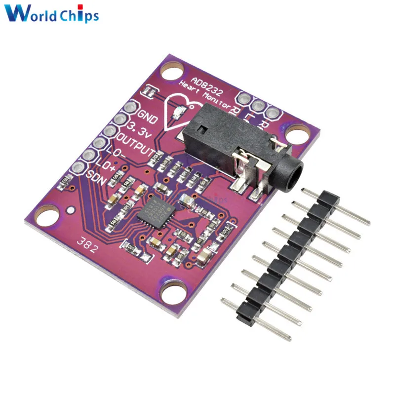 AD8232 ЭКГ Физиологическое измерение пульсометр монитор сенсорный модуль один