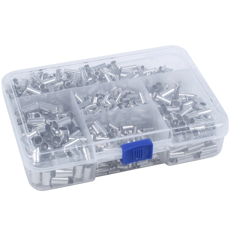 1250x смешанные 5 моделей Bared Bootlace Ferrule Kit 2 16 мм неизолированный Электрический
