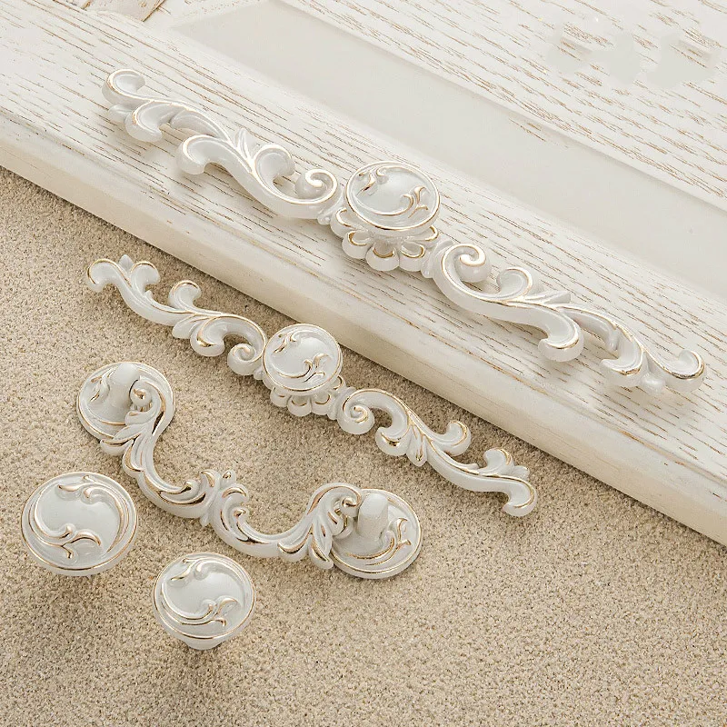 Ручки двери в европейском стиле старинная Бронзовая конструкция одно отверстие