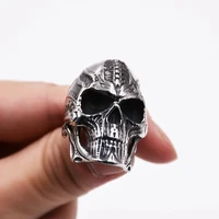 fdlk retro gothic punk style alien skull ring bicycle man locomotive jewelry motorcycle ring unique gift
