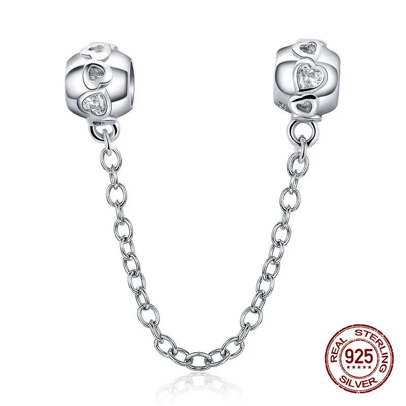 Шарм-цепочка из серебра 925 пробы с бусинами | Украшения и аксессуары