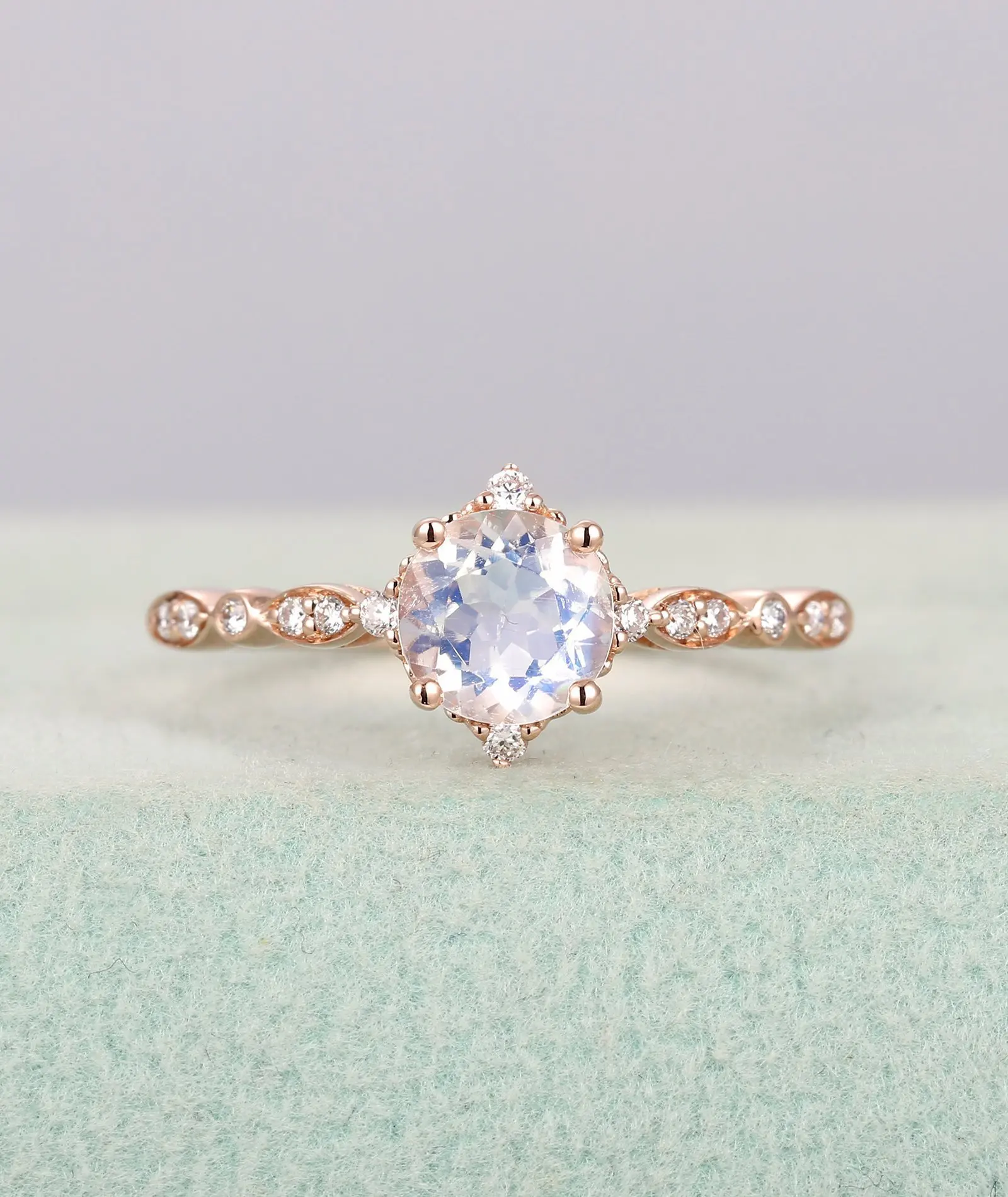 Хит продаж новое розовое золото круглое кольцо принцессы Европейская и