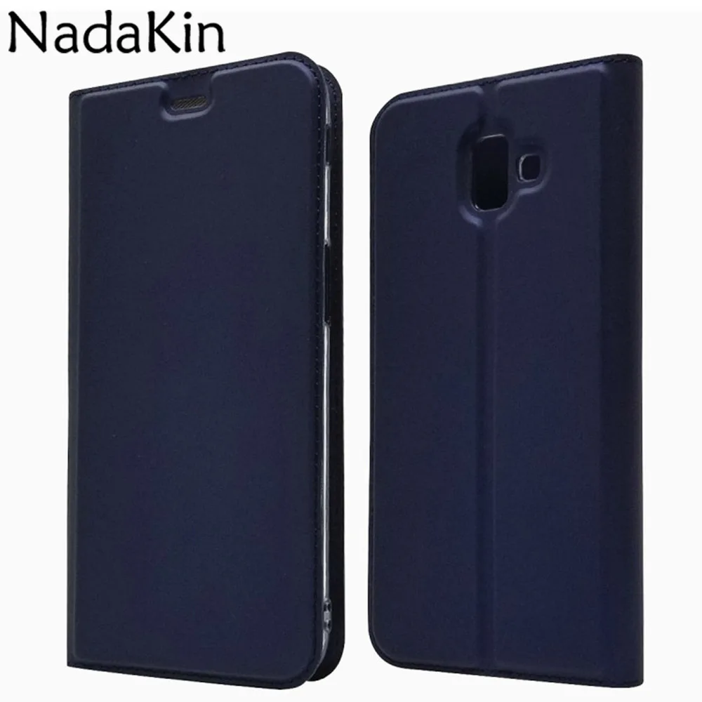 Роскошный кожаный чехол-книжка для samsung Galaxy J4 J6 Plus J8 J3 J5 J7 J2 Prime Ретро кошелек для телефона
